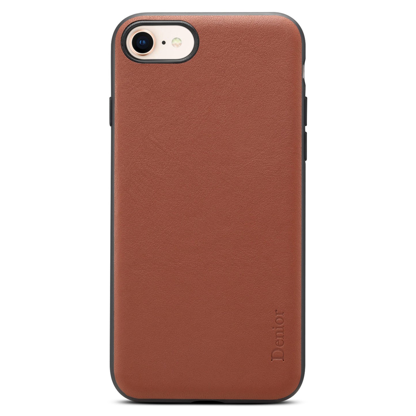 For iPhone SE (2022)/(2020)/iPhone 8/7 4.7 inch Genuine Leather Coated TPU Case Anti-scratch Protective Phone Cover