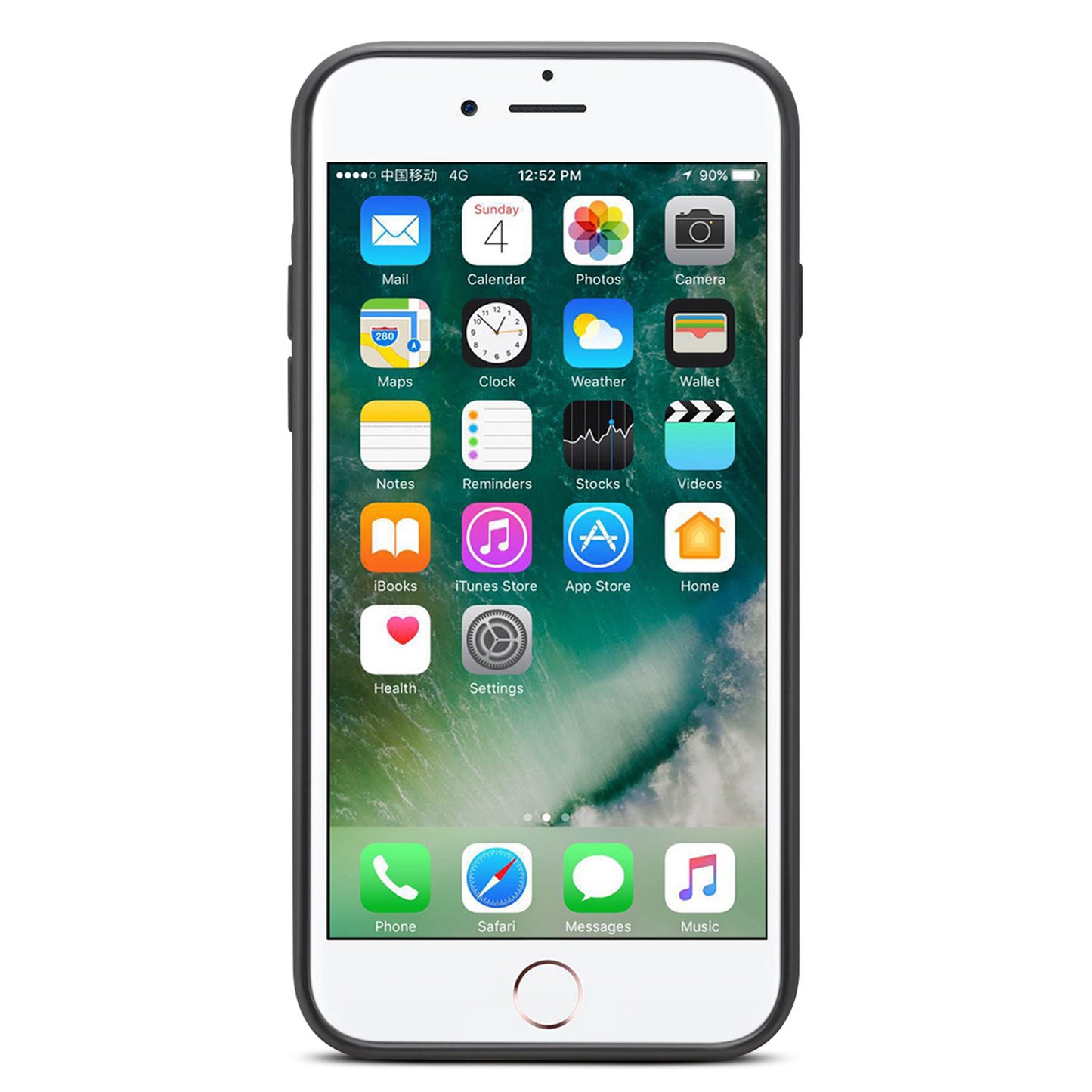 For iPhone SE (2022)/(2020)/iPhone 8/7 4.7 inch Genuine Leather Coated TPU Case Anti-scratch Protective Phone Cover