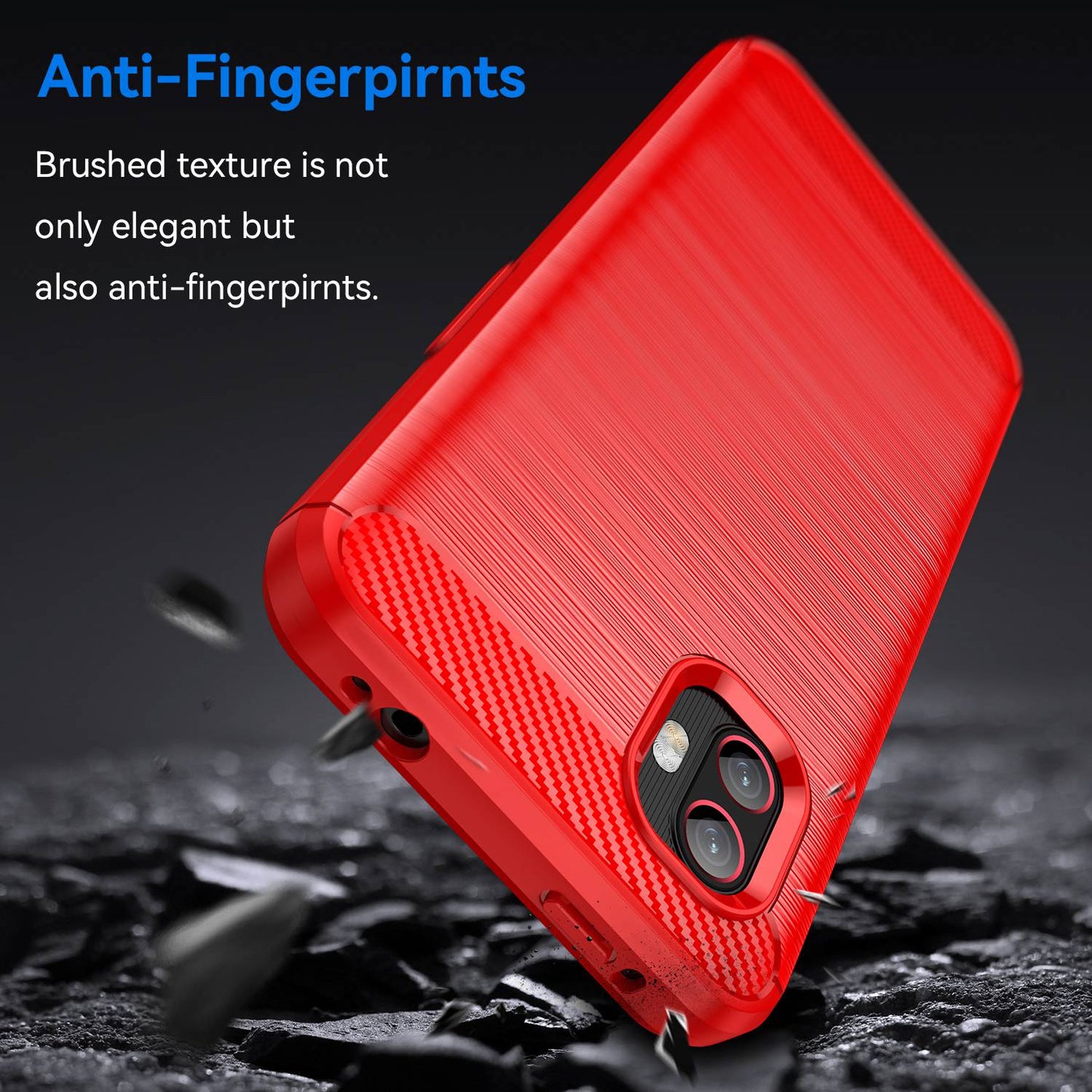 For Samsung Galaxy Xcover6 Pro 5G/Xcover Pro 2 5G Anti-drop TPU Phone Case Carbon Fiber Texture Brushed Surface Wear-resistant Cover