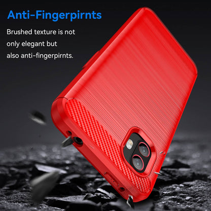 For Samsung Galaxy Xcover6 Pro 5G/Xcover Pro 2 5G Anti-drop TPU Phone Case Carbon Fiber Texture Brushed Surface Wear-resistant Cover