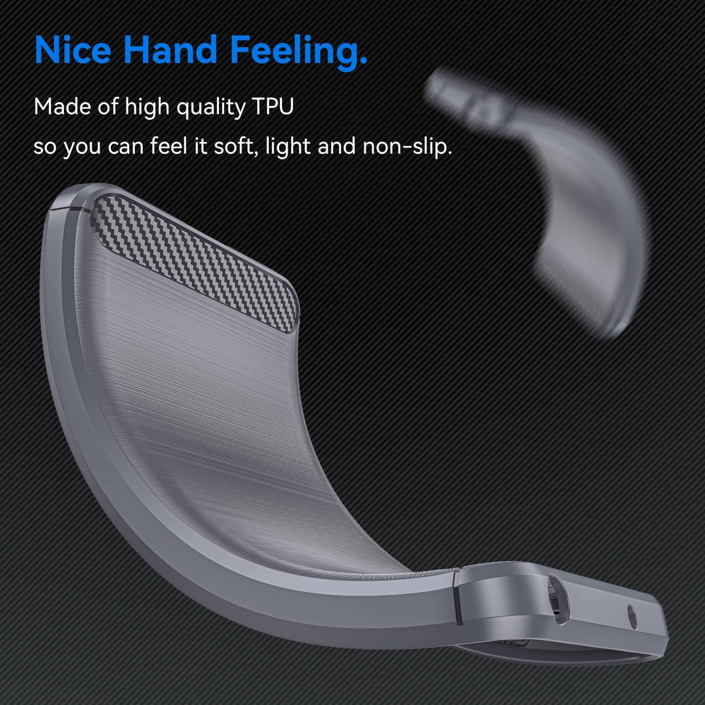 For Samsung Galaxy Xcover6 Pro 5G/Xcover Pro 2 5G Anti-drop TPU Phone Case Carbon Fiber Texture Brushed Surface Wear-resistant Cover