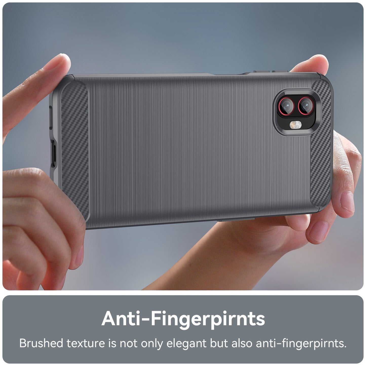 For Samsung Galaxy Xcover6 Pro 5G/Xcover Pro 2 5G Anti-drop TPU Phone Case Carbon Fiber Texture Brushed Surface Wear-resistant Cover
