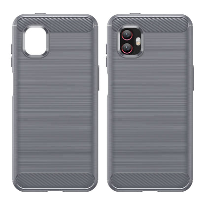 For Samsung Galaxy Xcover6 Pro 5G/Xcover Pro 2 5G Anti-drop TPU Phone Case Carbon Fiber Texture Brushed Surface Wear-resistant Cover