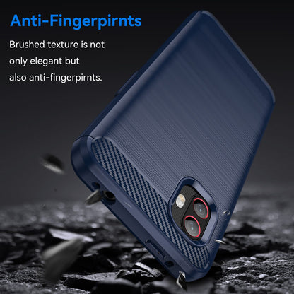 For Samsung Galaxy Xcover6 Pro 5G/Xcover Pro 2 5G Anti-drop TPU Phone Case Carbon Fiber Texture Brushed Surface Wear-resistant Cover