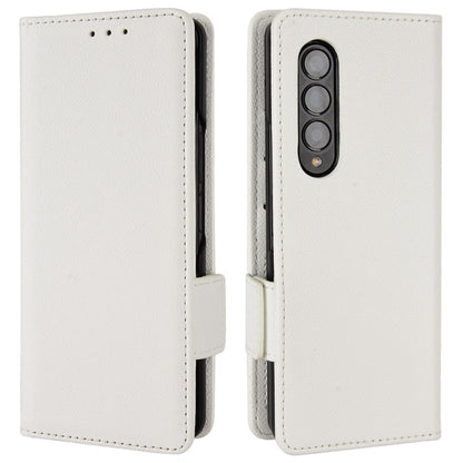 For Samsung Galaxy Z Fold3 5G Side Magnetic Clasp Litchi Texture PU Leather Phone Case Stand Wallet Folio Flip Cover