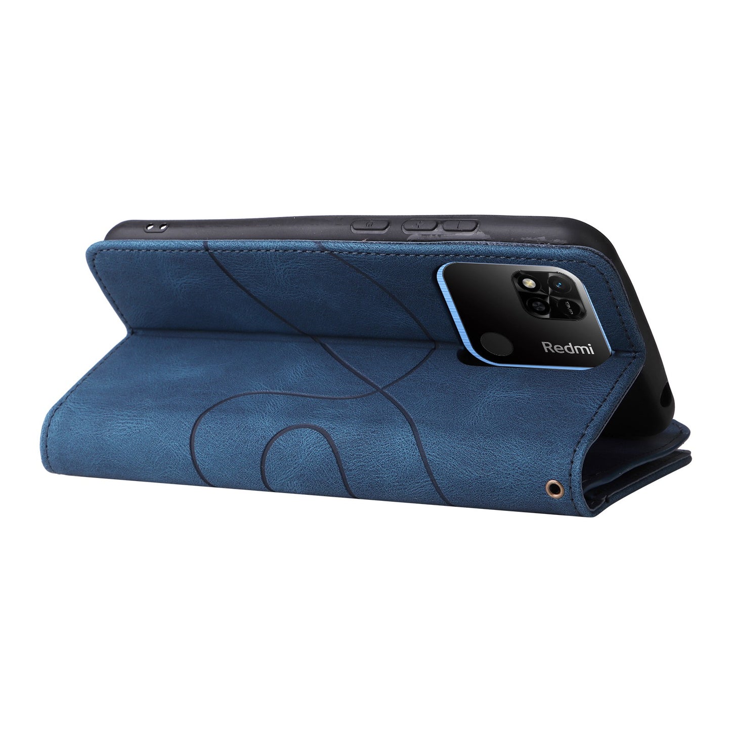 For Xiaomi Redmi 10A Zipper Wallet Multiple Card Slots PU Leather Stand Case Color Splicing Phone Cover