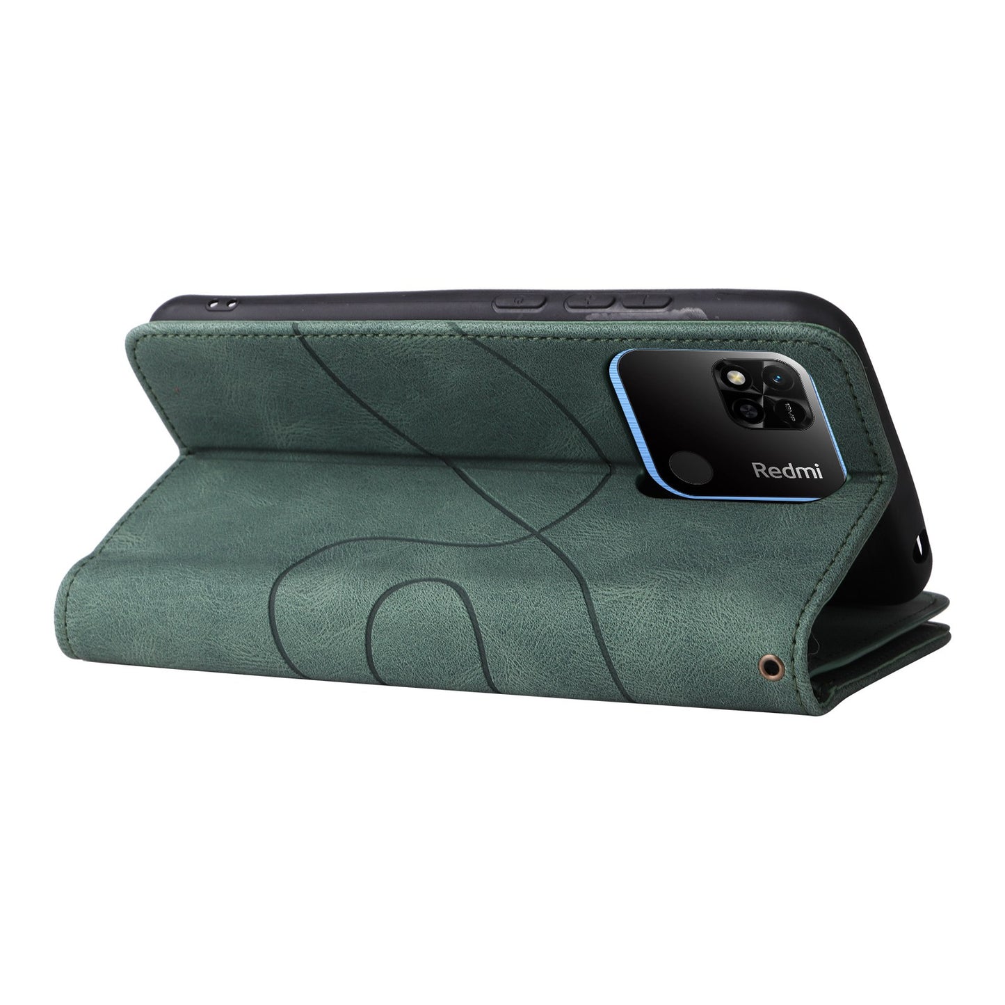 For Xiaomi Redmi 10A Zipper Wallet Multiple Card Slots PU Leather Stand Case Color Splicing Phone Cover