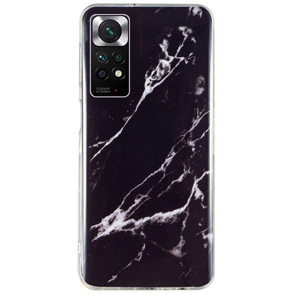For Xiaomi Redmi Note 11 4G (Qualcomm)/Note 11S 4G IMD Marble Pattern Mobile Phone Cover Flexible TPU Drop-proof Case
