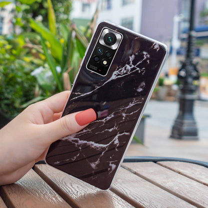 For Xiaomi Redmi Note 11 4G (Qualcomm)/Note 11S 4G IMD Marble Pattern Mobile Phone Cover Flexible TPU Drop-proof Case