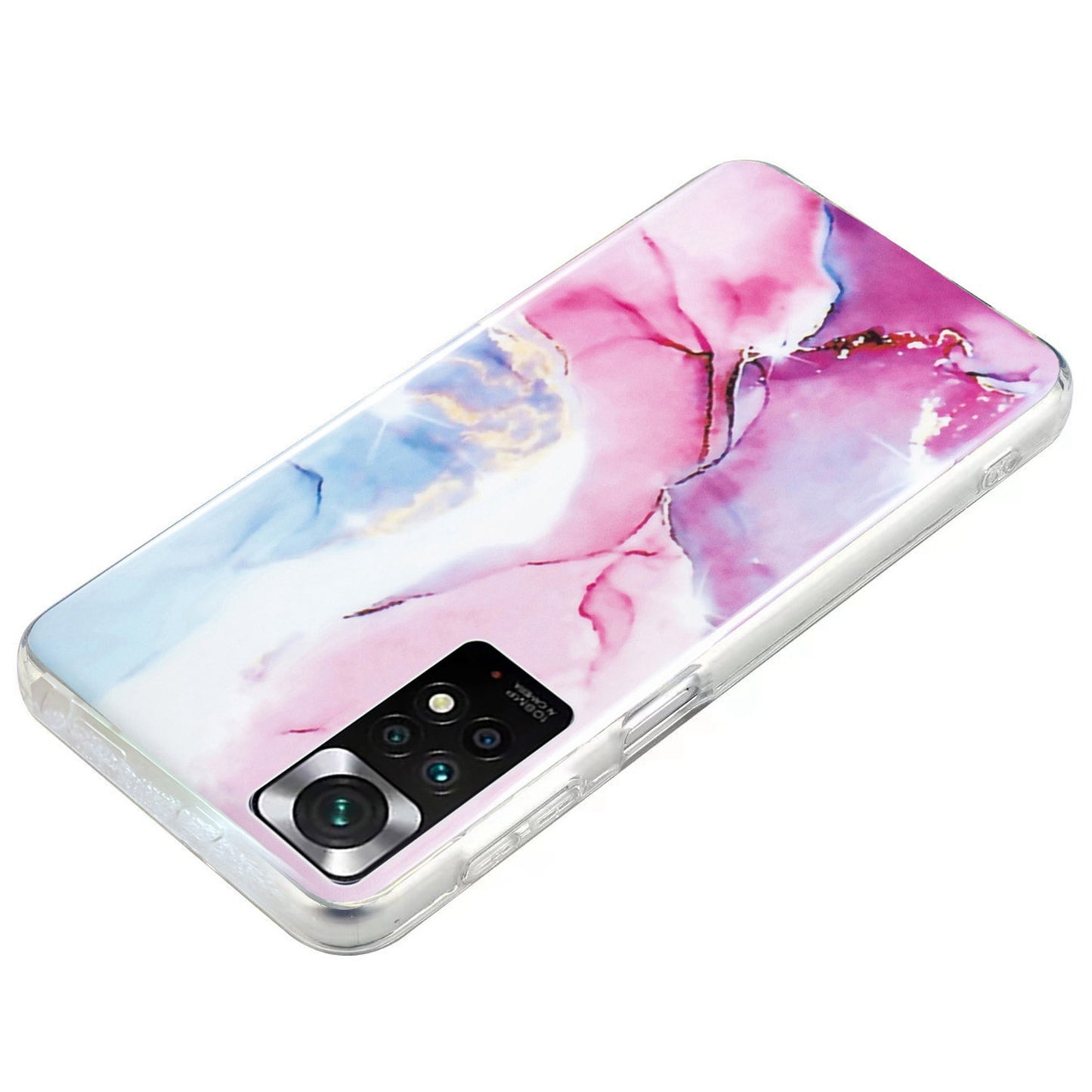 For Xiaomi Redmi Note 11 4G (Qualcomm)/Note 11S 4G IMD Marble Pattern Mobile Phone Cover Flexible TPU Drop-proof Case