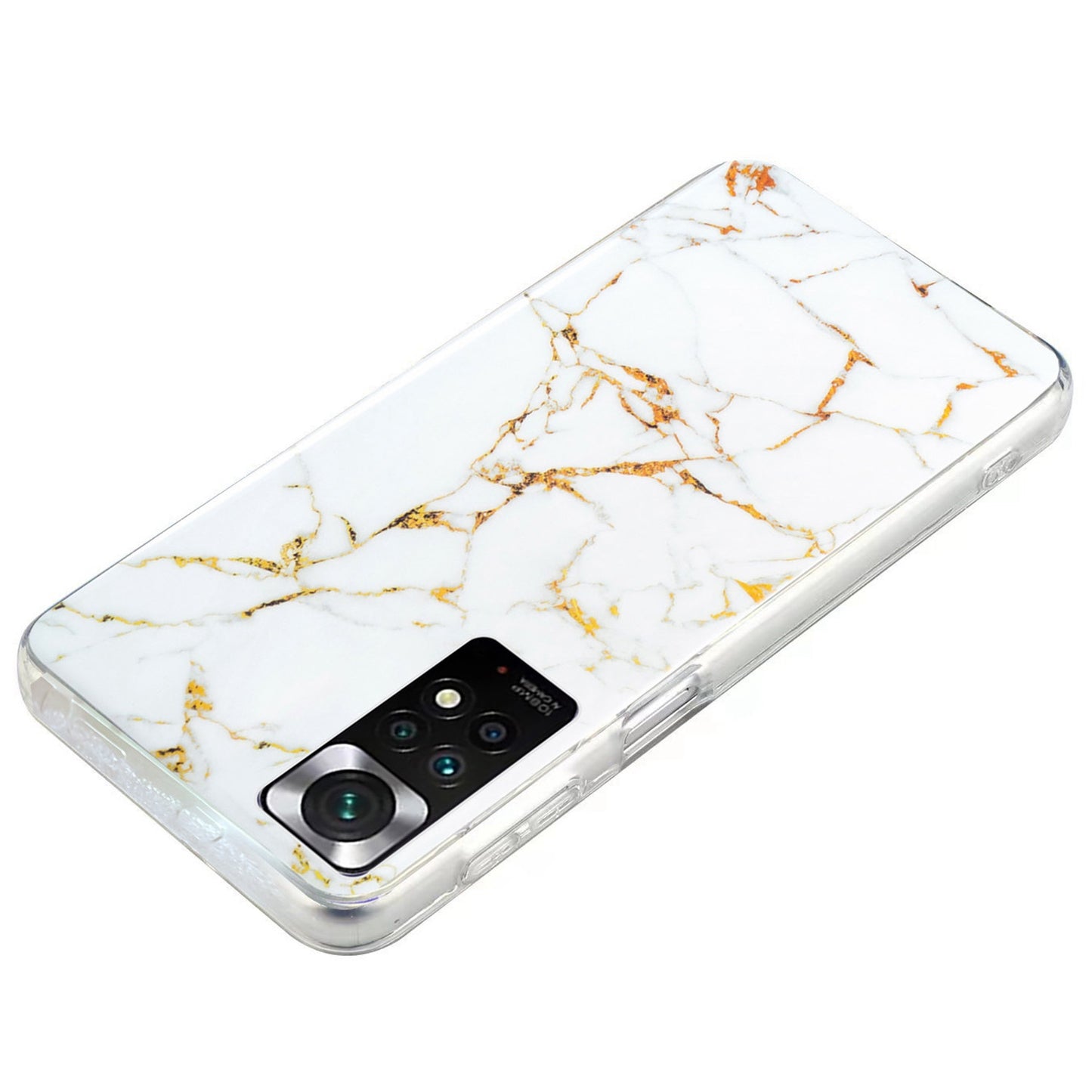 For Xiaomi Redmi Note 11 4G (Qualcomm)/Note 11S 4G IMD Marble Pattern Mobile Phone Cover Flexible TPU Drop-proof Case