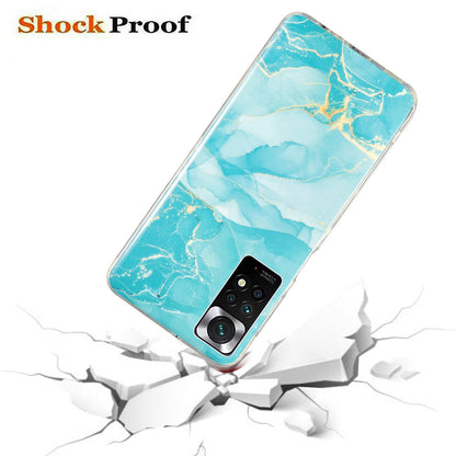 For Xiaomi Redmi Note 11 4G (Qualcomm)/Note 11S 4G IMD Marble Pattern Mobile Phone Cover Flexible TPU Drop-proof Case