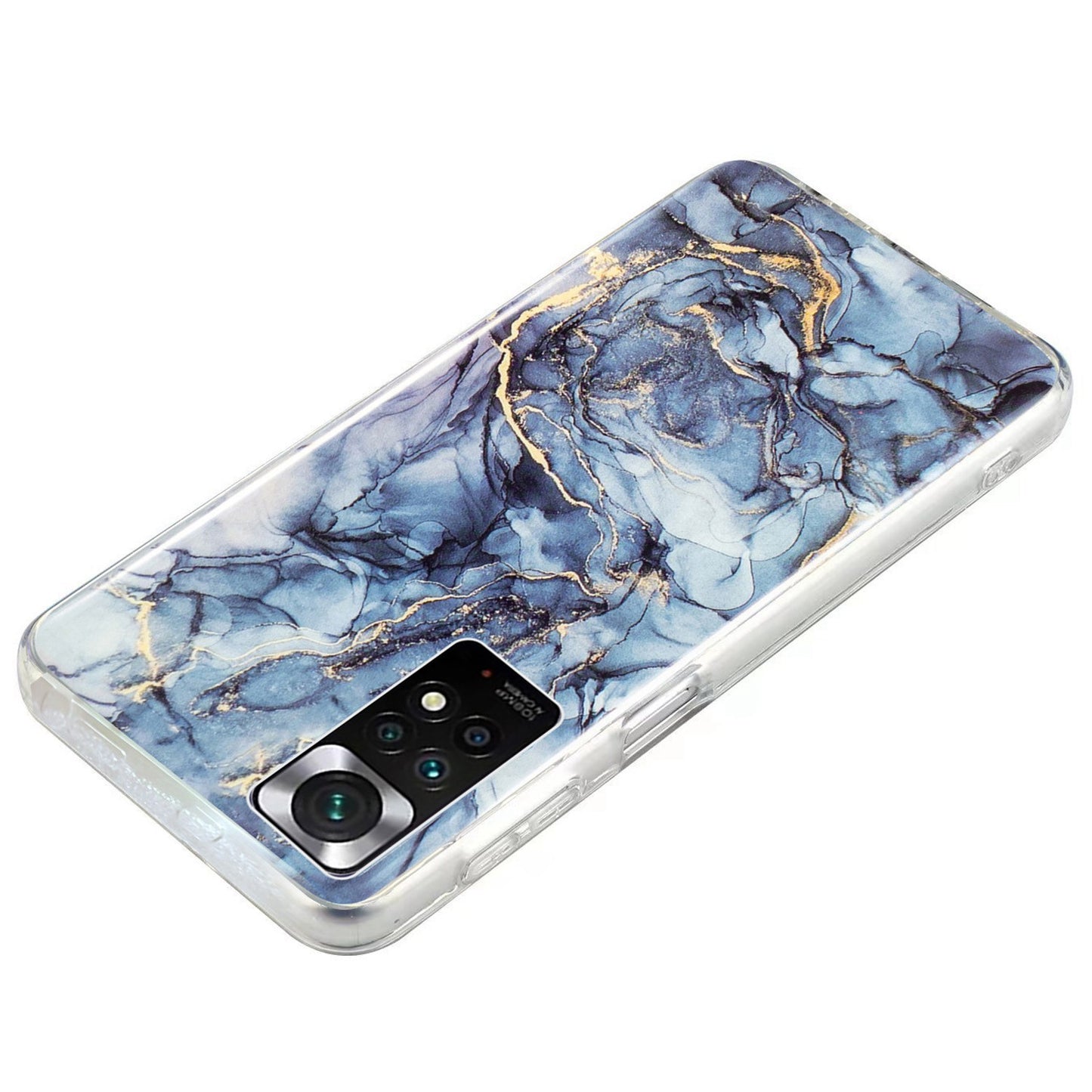 For Xiaomi Redmi Note 11 4G (Qualcomm)/Note 11S 4G IMD Marble Pattern Mobile Phone Cover Flexible TPU Drop-proof Case
