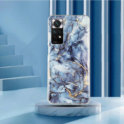 For Xiaomi Redmi Note 11 4G (Qualcomm)/Note 11S 4G IMD Marble Pattern Mobile Phone Cover Flexible TPU Drop-proof Case