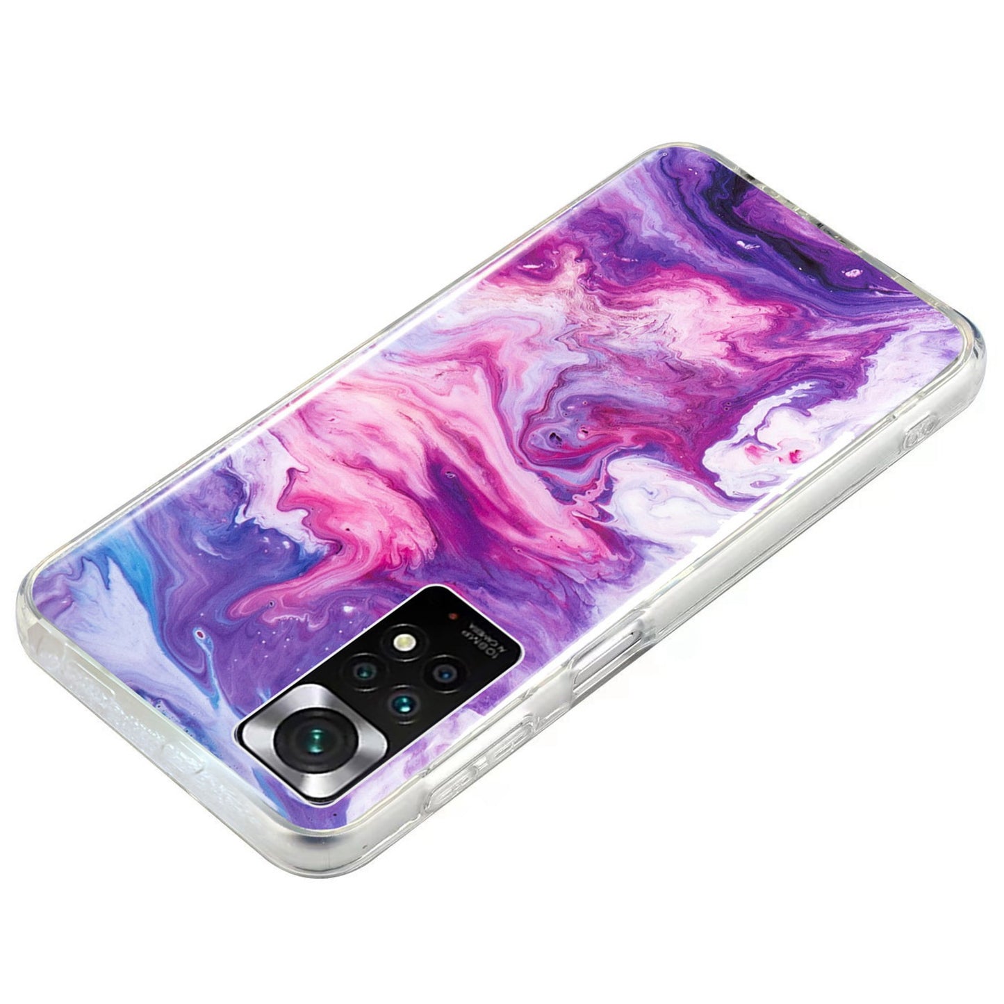 For Xiaomi Redmi Note 11 4G (Qualcomm)/Note 11S 4G IMD Marble Pattern Mobile Phone Cover Flexible TPU Drop-proof Case