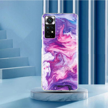 For Xiaomi Redmi Note 11 4G (Qualcomm)/Note 11S 4G IMD Marble Pattern Mobile Phone Cover Flexible TPU Drop-proof Case