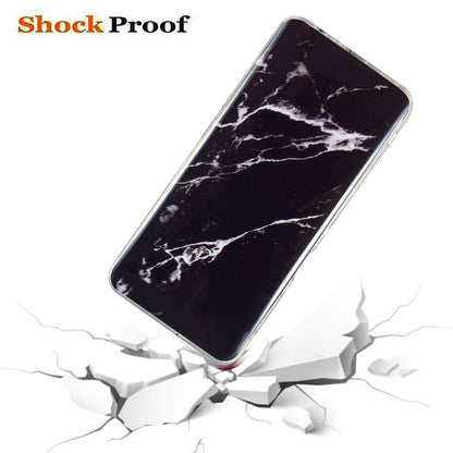 For Samsung Galaxy A12 Flexible TPU Phone Case Anti-fall Protection Marble Pattern IMD Phone Cover