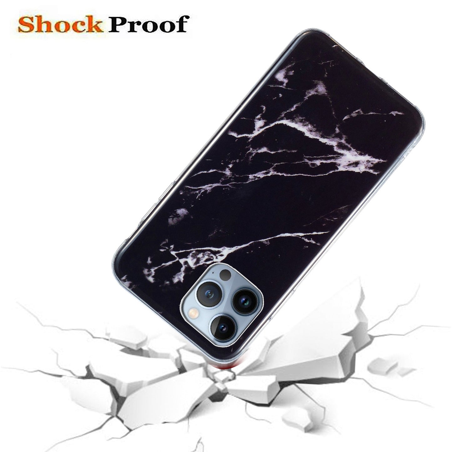For iPhone 13 Pro 6.1 inch Phone Case TPU Case IMD Marbling Pattern Printing Design Phone Back Cover