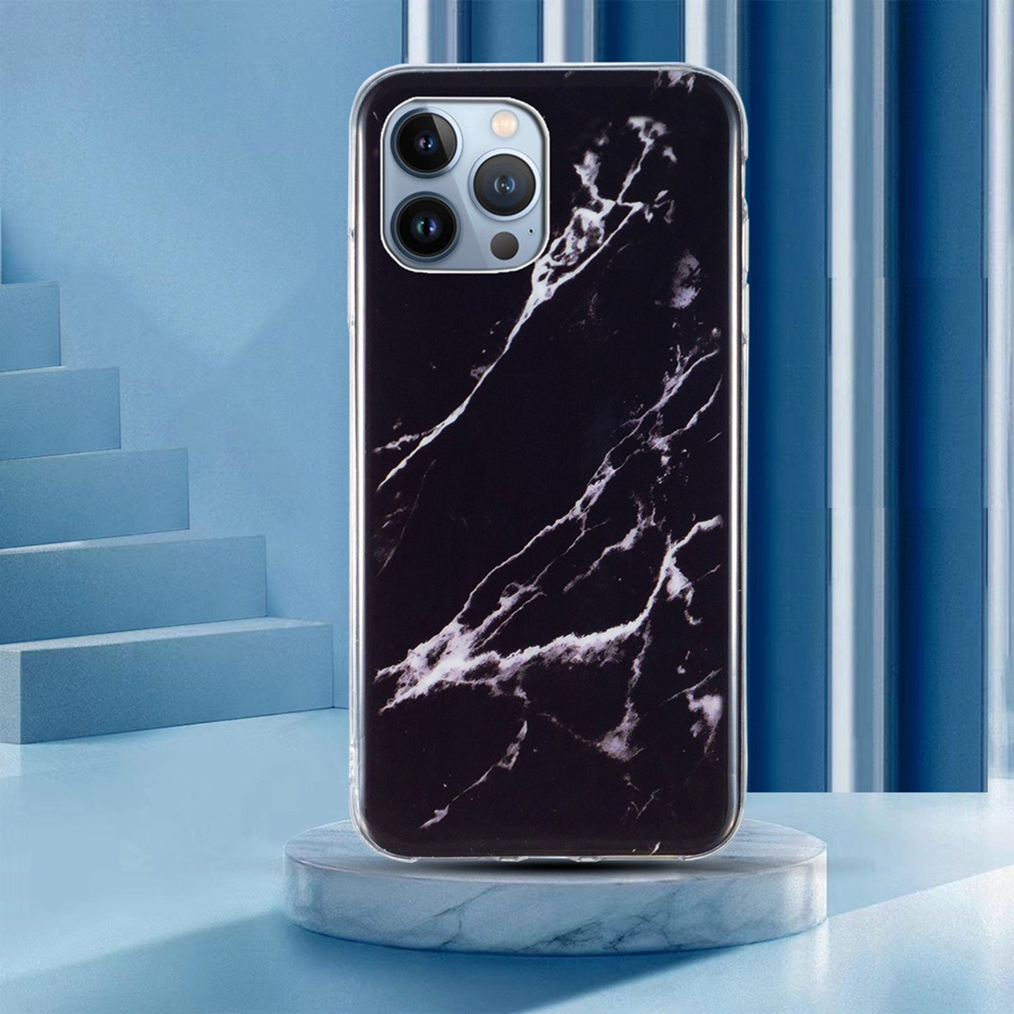 For iPhone 13 Pro 6.1 inch Phone Case TPU Case IMD Marbling Pattern Printing Design Phone Back Cover