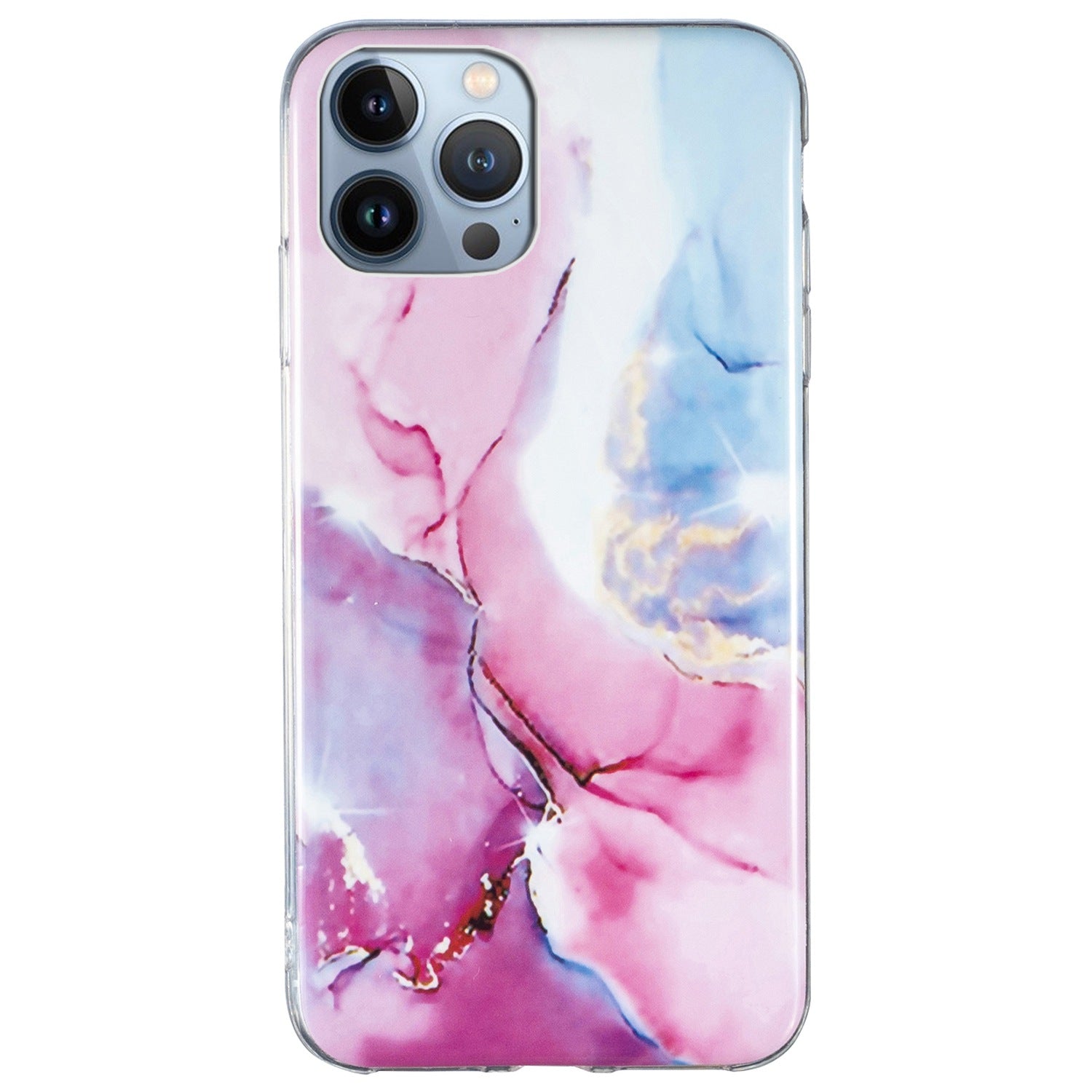 For iPhone 13 Pro 6.1 inch Phone Case TPU Case IMD Marbling Pattern Printing Design Phone Back Cover
