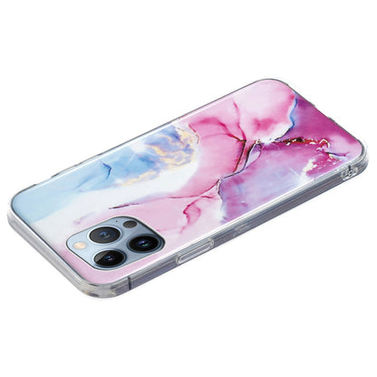For iPhone 13 Pro 6.1 inch Phone Case TPU Case IMD Marbling Pattern Printing Design Phone Back Cover