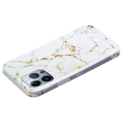 For iPhone 13 Pro 6.1 inch Phone Case TPU Case IMD Marbling Pattern Printing Design Phone Back Cover