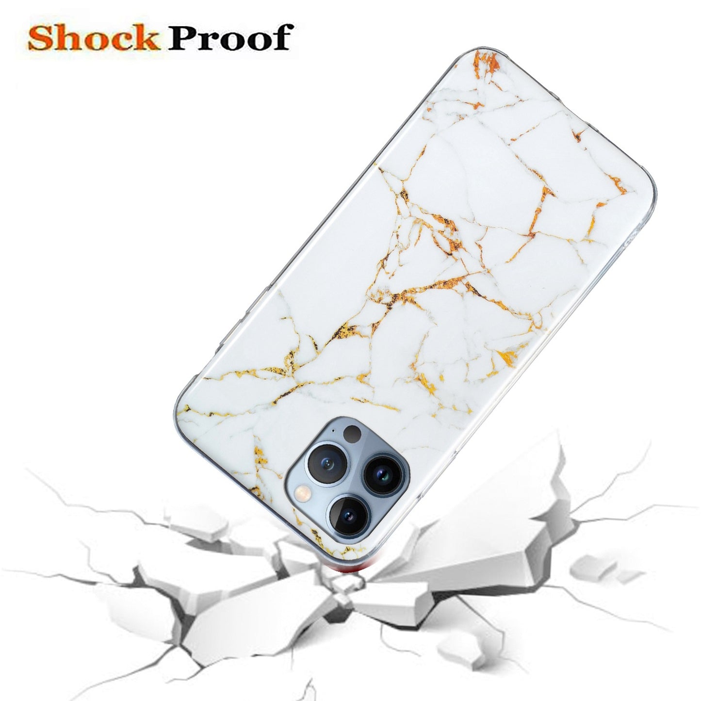 For iPhone 13 Pro 6.1 inch Phone Case TPU Case IMD Marbling Pattern Printing Design Phone Back Cover