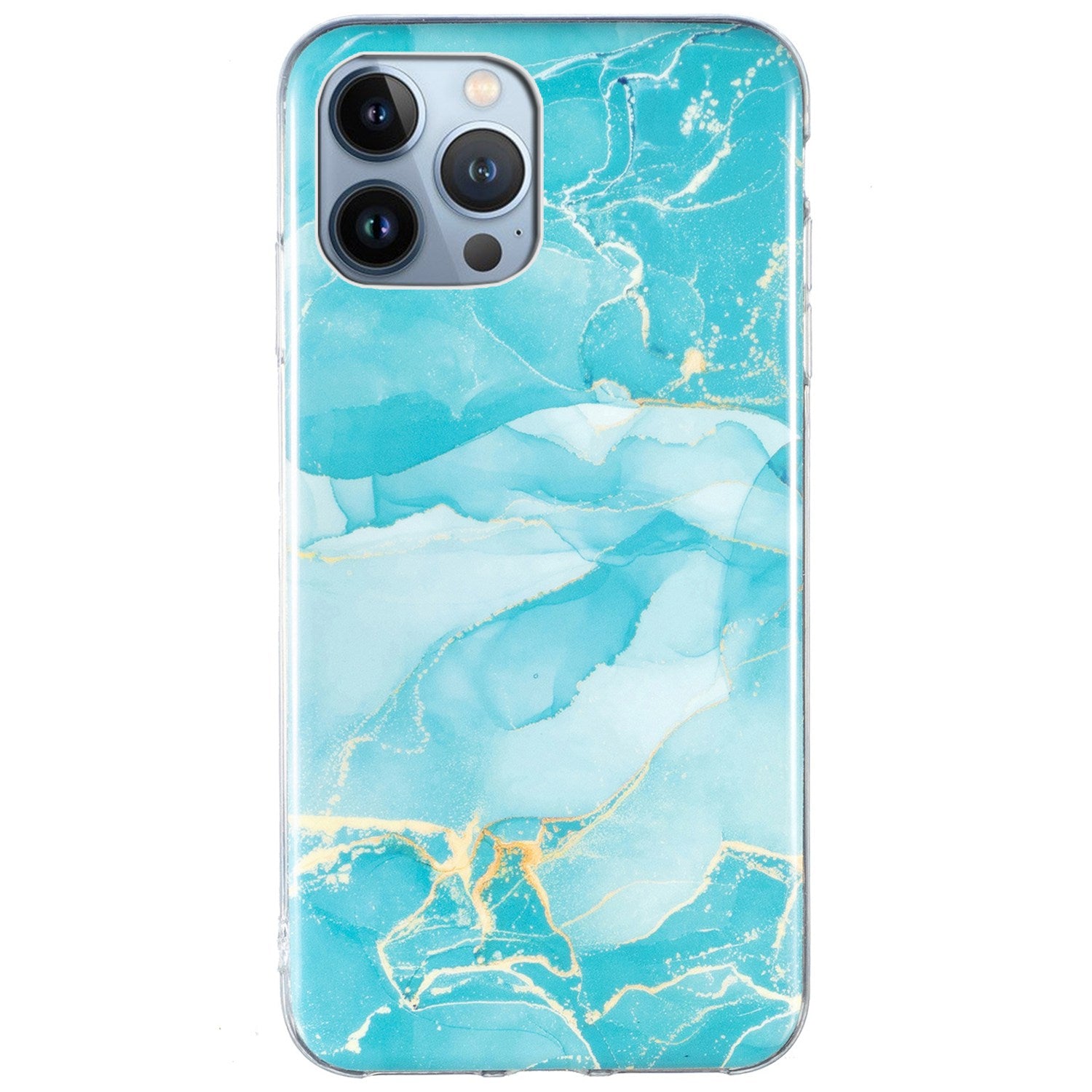 For iPhone 13 Pro 6.1 inch Phone Case TPU Case IMD Marbling Pattern Printing Design Phone Back Cover