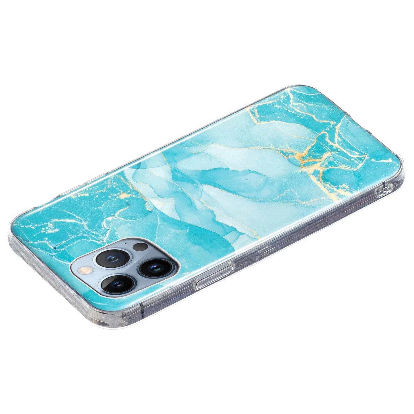 For iPhone 13 Pro 6.1 inch Phone Case TPU Case IMD Marbling Pattern Printing Design Phone Back Cover
