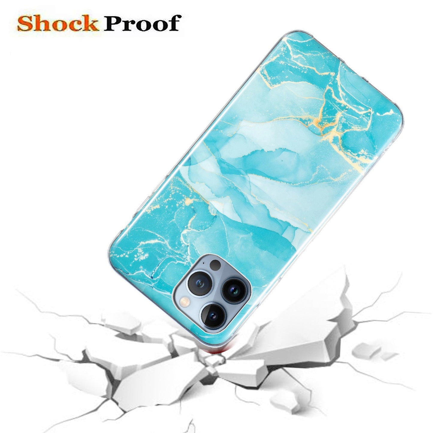 For iPhone 13 Pro 6.1 inch Phone Case TPU Case IMD Marbling Pattern Printing Design Phone Back Cover