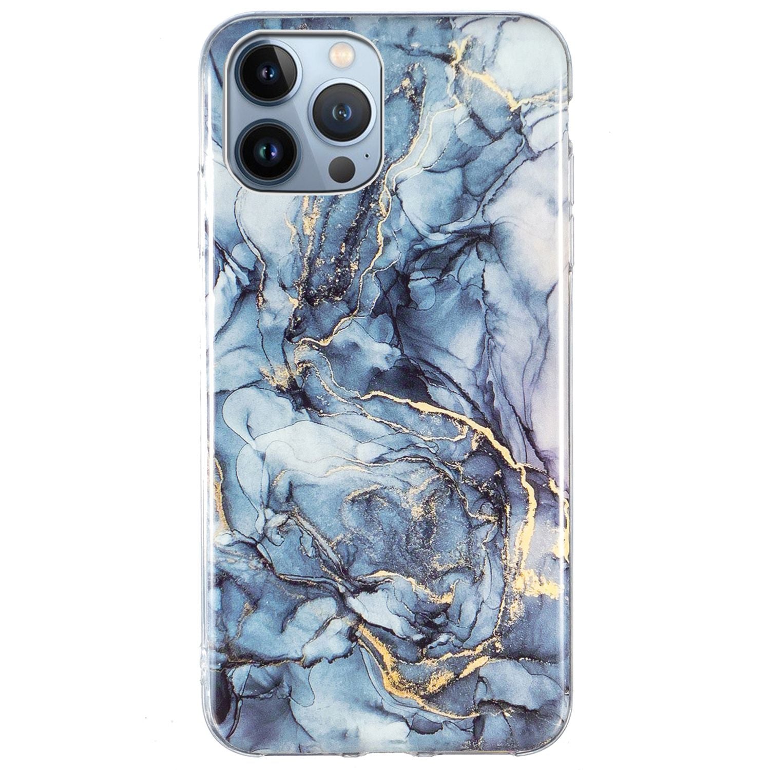 For iPhone 13 Pro 6.1 inch Phone Case TPU Case IMD Marbling Pattern Printing Design Phone Back Cover