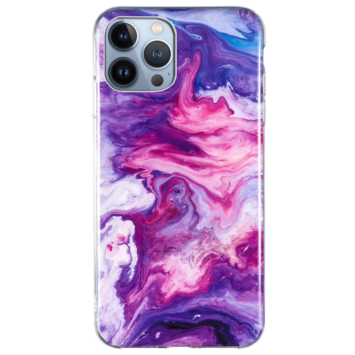 For iPhone 13 Pro 6.1 inch Phone Case TPU Case IMD Marbling Pattern Printing Design Phone Back Cover