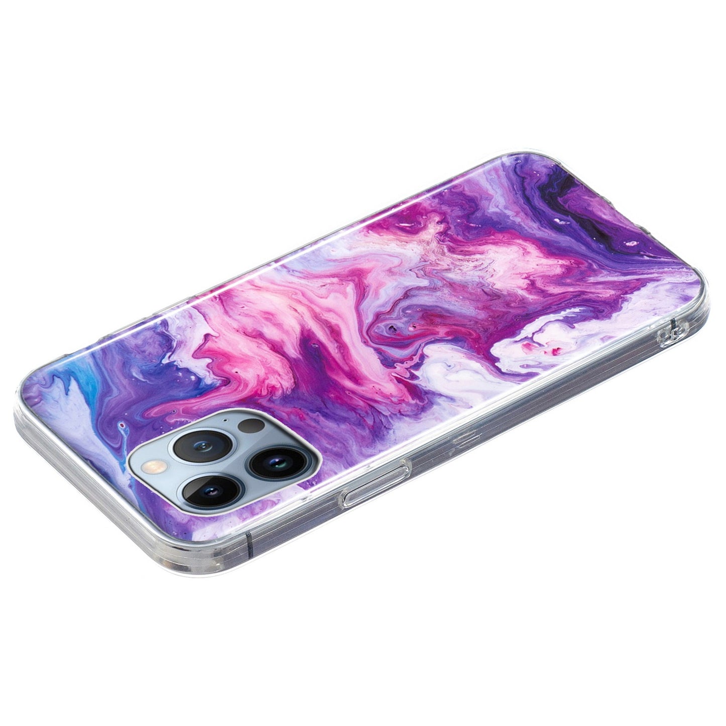 For iPhone 13 Pro 6.1 inch Phone Case TPU Case IMD Marbling Pattern Printing Design Phone Back Cover
