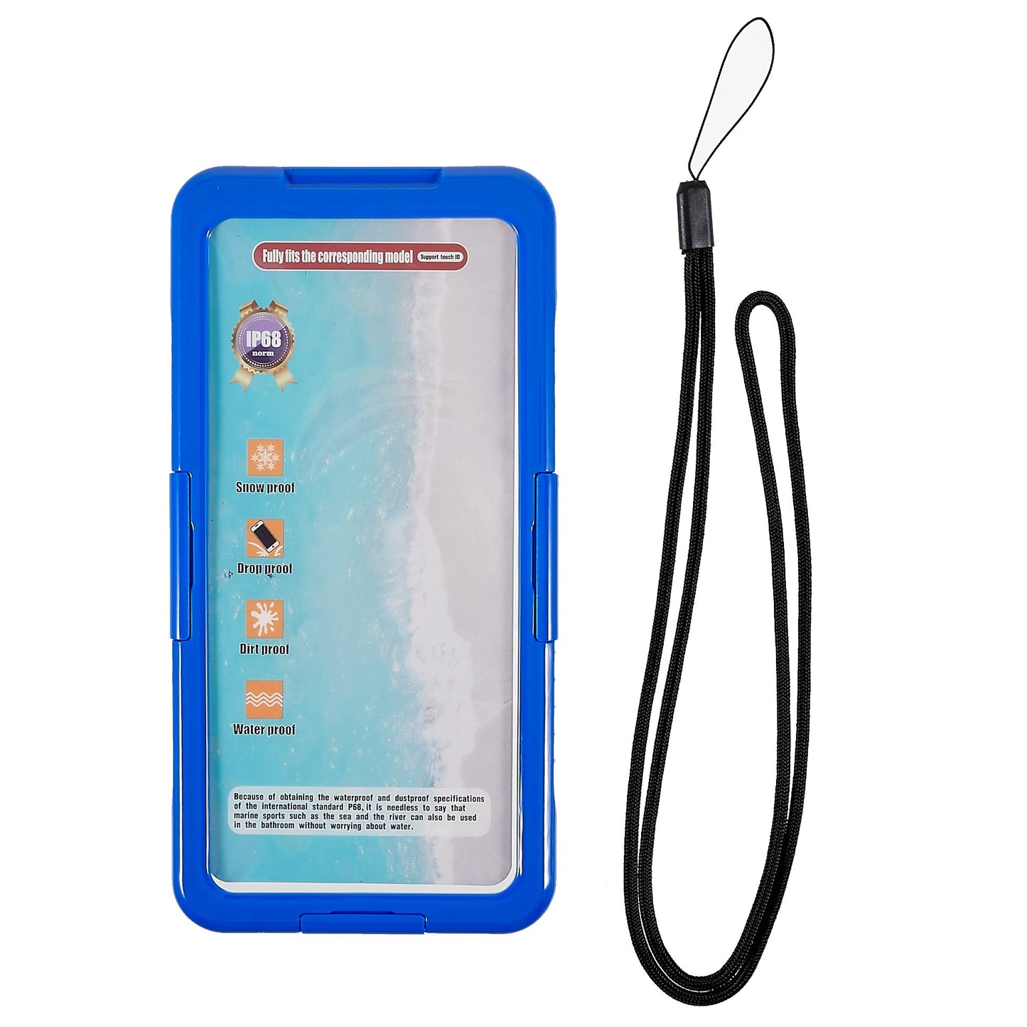 161x75x8.6mm IP68 Waterproof 6.5 inch Universal Mobile Phone Waterproof Drop-proof Cover Underwater Cellphone Protective Case