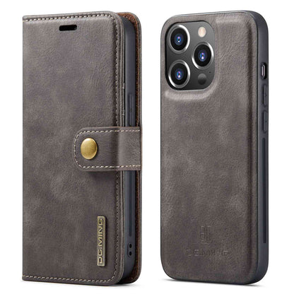 DG.MING For iPhone 14 Pro Max 6.7 inch Wallet Magnetic Detachable Case Split Leather Stand Flip Phone Cover