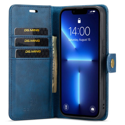 DG.MING For iPhone 14 Pro Max 6.7 inch Wallet Magnetic Detachable Case Split Leather Stand Flip Phone Cover