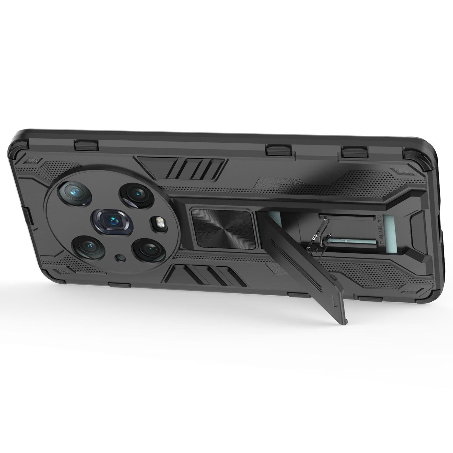 For Honor Magic4 Pro 5G Hybrid Kickstand Phone Case Hard PC Soft TPU Shock-Absorbing Cover