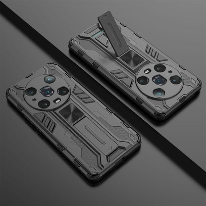 For Honor Magic4 Pro 5G Hybrid Kickstand Phone Case Hard PC Soft TPU Shock-Absorbing Cover
