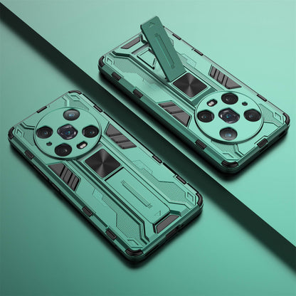 For Honor Magic4 Pro 5G Hybrid Kickstand Phone Case Hard PC Soft TPU Shock-Absorbing Cover