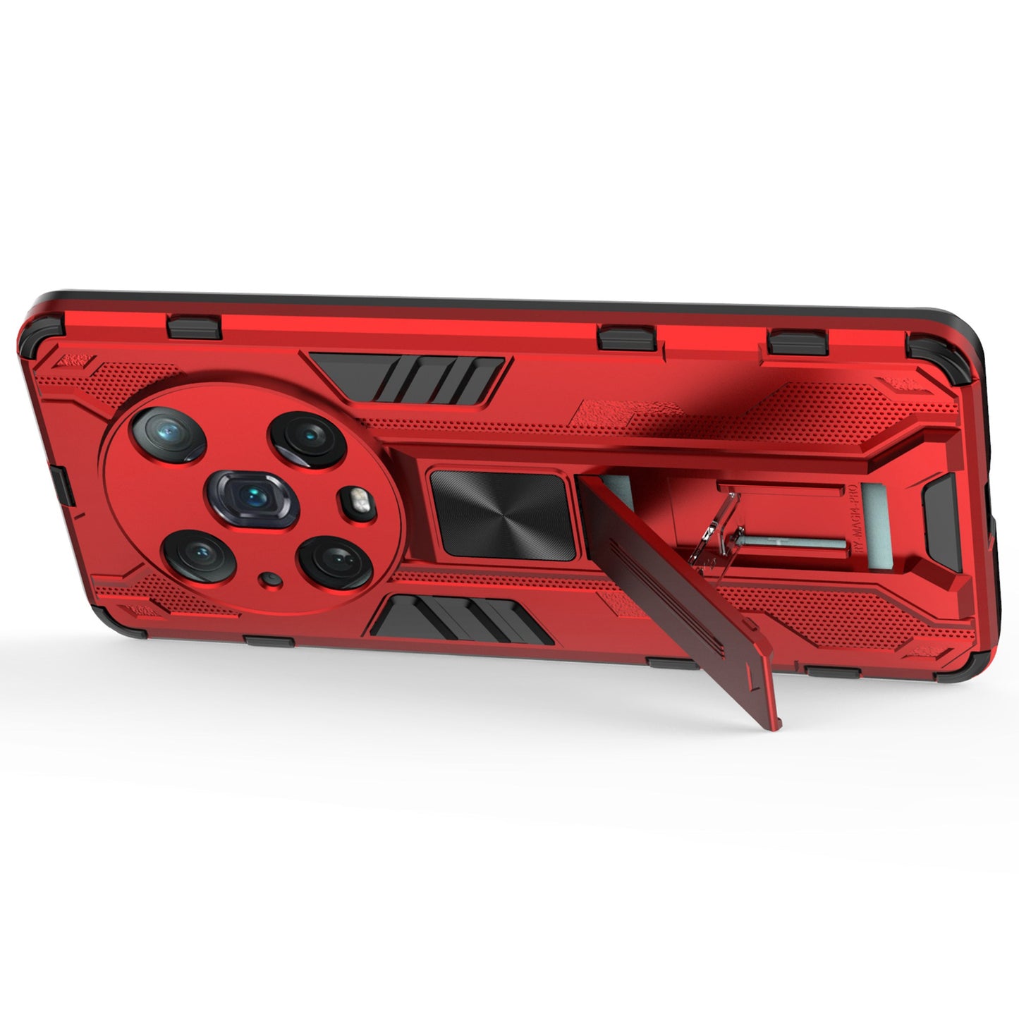 For Honor Magic4 Pro 5G Hybrid Kickstand Phone Case Hard PC Soft TPU Shock-Absorbing Cover