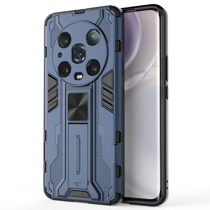 For Honor Magic4 Pro 5G Hybrid Kickstand Phone Case Hard PC Soft TPU Shock-Absorbing Cover