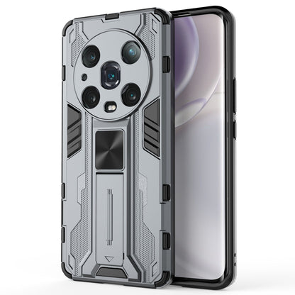 For Honor Magic4 Pro 5G Hybrid Kickstand Phone Case Hard PC Soft TPU Shock-Absorbing Cover