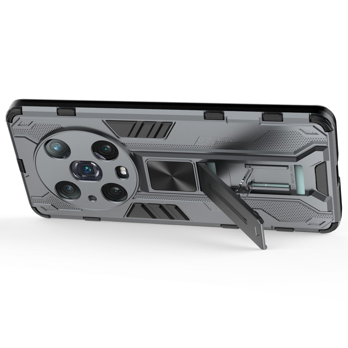 For Honor Magic4 Pro 5G Hybrid Kickstand Phone Case Hard PC Soft TPU Shock-Absorbing Cover