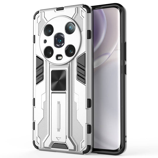 For Honor Magic4 Pro 5G Hybrid Kickstand Phone Case Hard PC Soft TPU Shock-Absorbing Cover