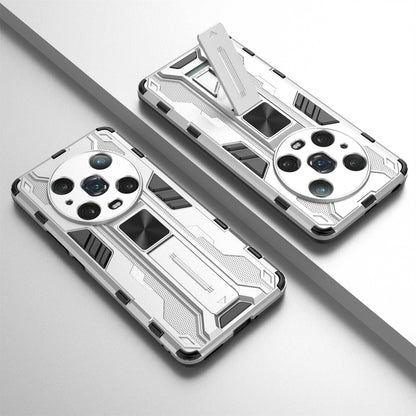 For Honor Magic4 Pro 5G Hybrid Kickstand Phone Case Hard PC Soft TPU Shock-Absorbing Cover