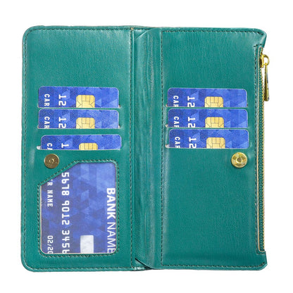 BINFEN COLOR for Samsung Galaxy A52 4G / 5G / A52s 5G BF Style-15 Imprinted Rhombus Pattern Protective Case with Zipper Pocket Stand Matte PU Leather Wallet Cover