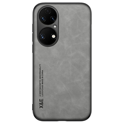 For Huawei P50 Pro 4G Skin-touch Feeling Phone Cover Ultra Slim PU Leather Coated TPU Anti-scratch Phone Case with Magnet