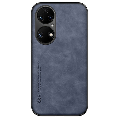 For Huawei P50 Pro 4G Skin-touch Feeling Phone Cover Ultra Slim PU Leather Coated TPU Anti-scratch Phone Case with Magnet
