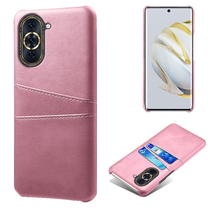 For Huawei nova 10 4G Anti-shock Dual Card Slots Holder Protective Case PU Leather Coated Hard PC Phone Shell
