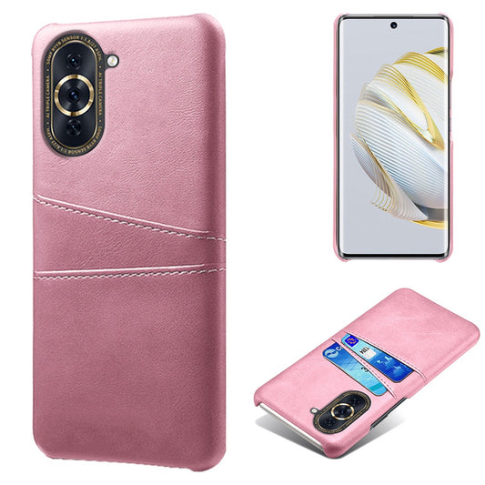 For Huawei nova 10 4G Anti-shock Dual Card Slots Holder Protective Case PU Leather Coated Hard PC Phone Shell